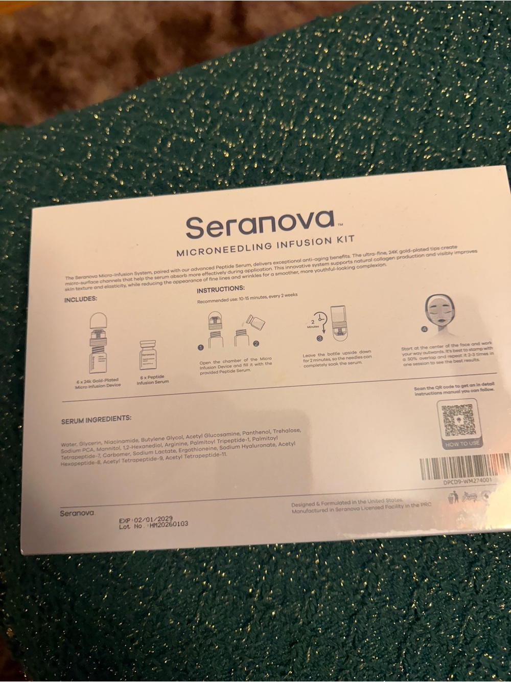 Seranova Microneedling Infusion Anti-Aging Solution - 3 month supply. NEW